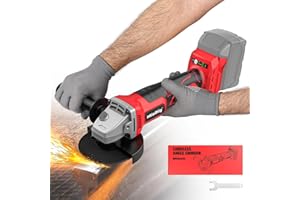 MTIOLHIG Cordless Angle Grinder for Milwaukee 18V Battery: 8500RPM Brushless Grinder Tool - Small Angle Grinder for 4-1/2" Wheels, 3 Variable Speed Settings for Cutting, Grinding, Polishing, Bare Tool