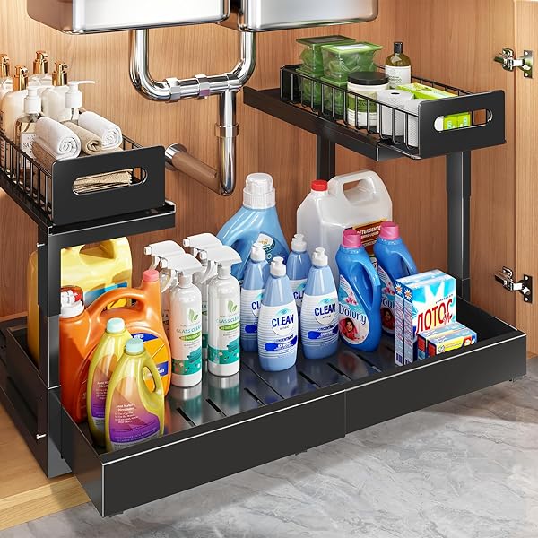 1 PACK EXPANDABLE UNDER SINK ORGANIZERS AND STORAGE...