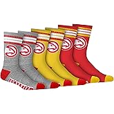Ultra Game Men's NBA Official Athletic Cushioned Secure Fit Team Crew Socks-3 Pack