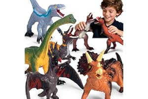 BotZilla 7 Piece Jumbo Dinosaur Toys Big Dinosaur Toy for Boys Realistic Giant Dino Toys for Kids 3-5 for Kids