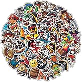 64pcs Pirate Animal Stickers for Kids Waterproof Decals for Water Bottles Laptop Luggage Computer Scrapbooking Teens Adults Girls Kids Funny Party Birthday Decorations