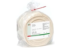 Lohmann & Rauscher tg cotton Stockinette, 12cm x 25m, 100% Cotton Close-Weave Seamlessly Knitted Tubular Stockinette, Skin Friendly Protection, First Layer of Multi-Layer Compression Bandaging