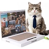 MAGJERO Cat Laptop Scratcher, Cat Scratcher Cardboard, Interactive Toys, Kitten Supplies and Stuff for Indoor Cats