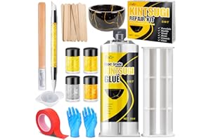 Kintsugi Repair Kit - Gold ＆ Silver Food Safe Glue for Pottery and Porcelain Repair, Ceramic Repair Resin for Bowls, Plates, 