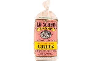 OLD SCHOOL BRAND Old School Stone Ground White Corn Grits Non-GMO (30 Ounce Bag)