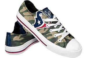 FOCO Women's NFL Camo Low Top Canvas Sneakers Shoes