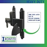 IRONTITE Suffolk Gate Latch for Wooden Gates Black Epoxy Finish Heavy Duty view 3