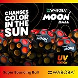 Waboba UV Moon Ball - Hyper Bounce UV Reactive Color - 63 mm Yellow/Black view 2