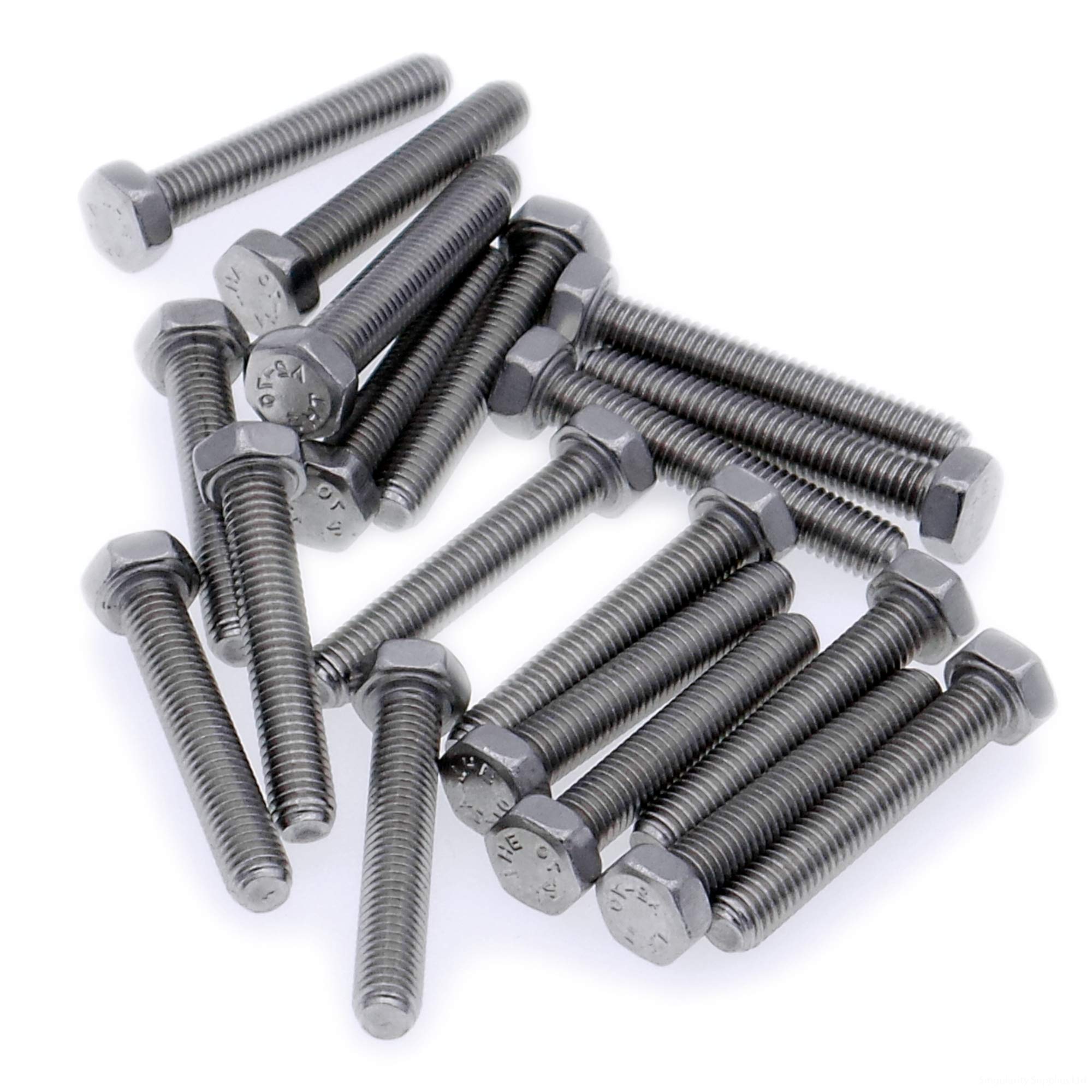 M3 (3mm x 20mm) Hex Bolt (Fully Threaded Setscrew) - Stainless Steel (A2) (Pack of 20)