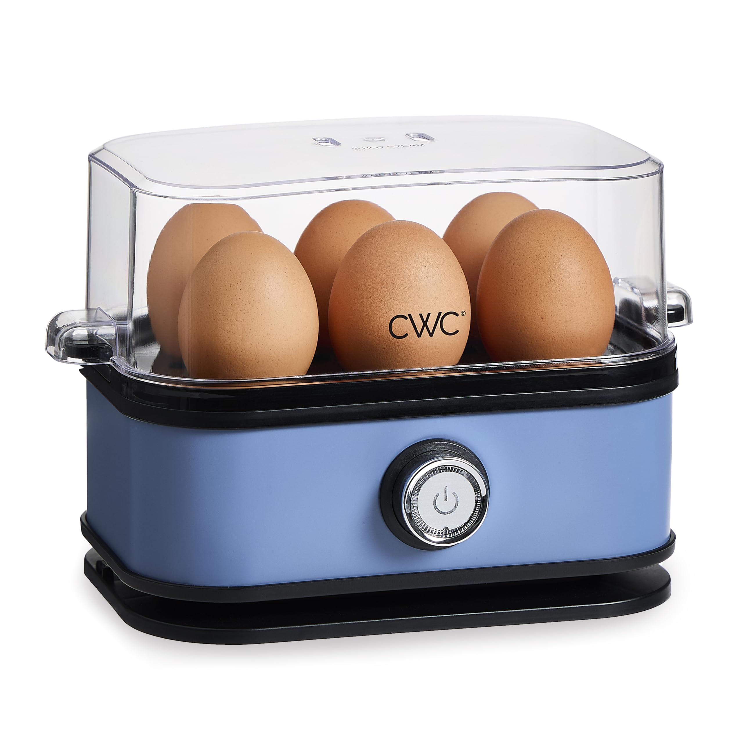 Photo 1 of COOK WITH COLOR: 210 Watt Egg Cooker - 6 Egg Capacity, Rapid Cook Time, Auto Shut Off, with Tray, Measuring Cup, and Lid, Navy