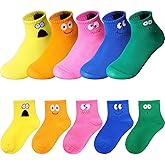JaGely 10 Pairs Silly Socks for Kids Toddler Novelty Funny Cotton Crazy Face Socks for Boys Girls, Cartoon Style
