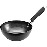 Ecolution Non-Stick Carbon Steel Wok with Soft Touch Riveted Handle, 8",Black