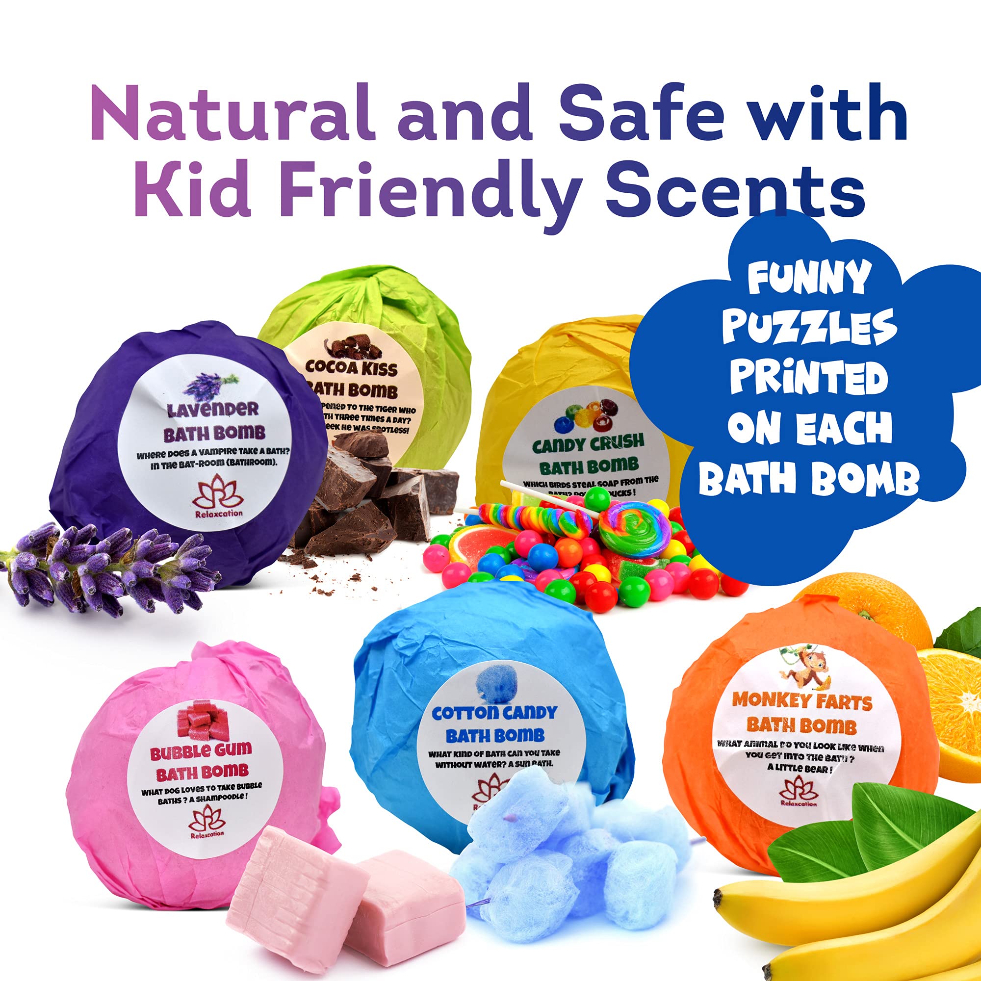 Made in USA Bath Bombs for Kids Surprise Toys Inside SEA Animals - 36 Ocean Toys Like Shark or Jellyfish | Natural Safe Bath Bombs Gift Set for Girls & Boys - Multicolored Organic Bubble Bath