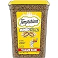 TEMPTATIONS Jumbo Stuff Crunchy and Soft Cat Treats, Tasty Chicken Flavor, 14 oz. Tub