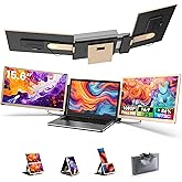 Laptop Screen Extender, 15.6'' Laptop Monitor Extender with 86% NTSC FHD 1080P Display, Detachable Triple Portable Monitor Compatible with Windows/Mac/DeX/Chrome, Also Works with Desktop/Mini PC