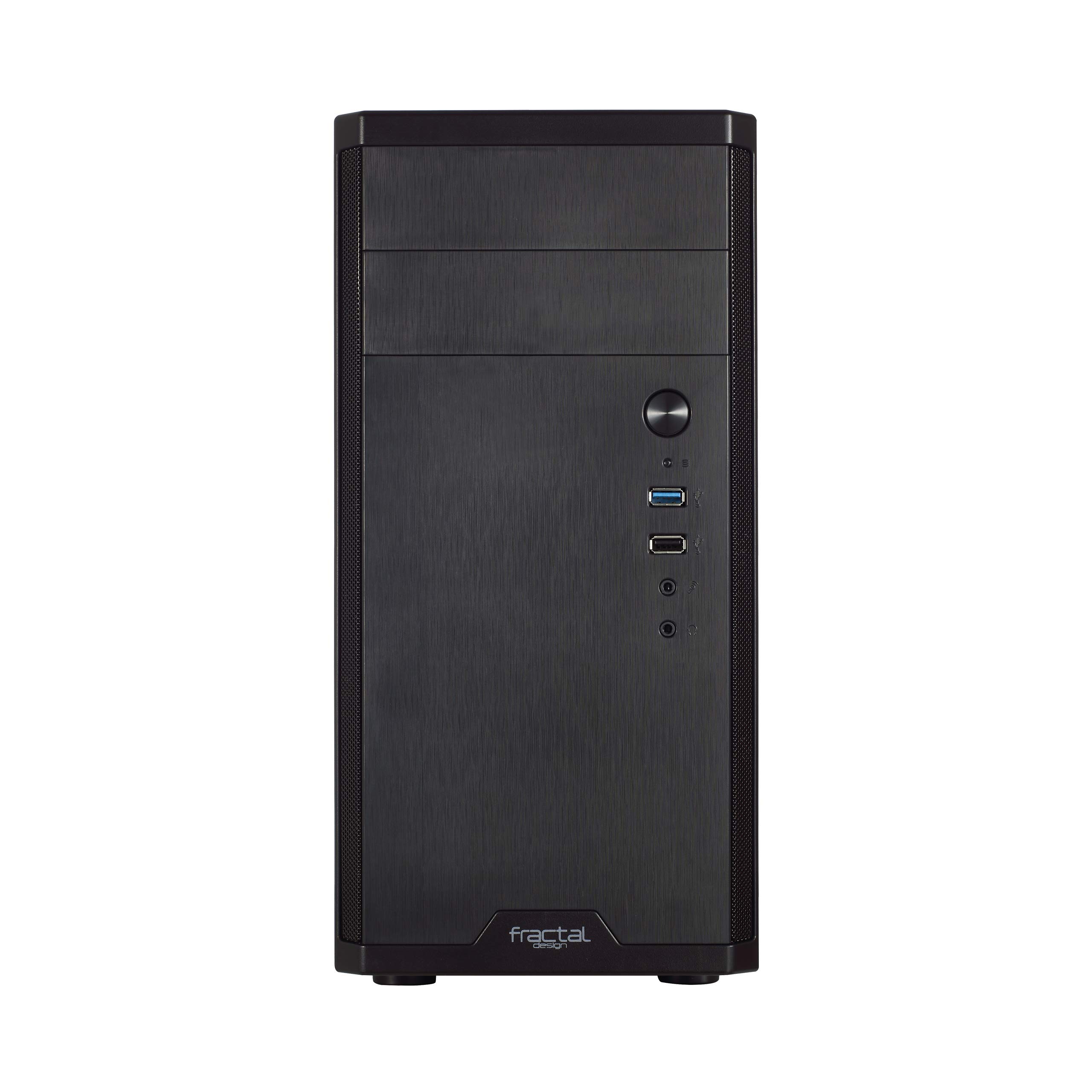 Fractal Design Core 1100 - Mini Tower Computer Case - mATX - High Airflow and Cooling - 1x 120mm Silent Fan Included - Brushed Aluminium - Black