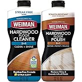 Weiman Hardwood Floor Cleaner and Polish Restorer Bundle, Citrus Scent | Clean, Shine, Restore, Protect &amp; Prolong, Scratch-Resistant Shield Technology, pH-Neutral Formula, Residue-Free, Streak-Free