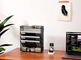 EasyPAG 5 Tier Wall File Organizer A4 Mesh Desk In Tray Holder Black view 6