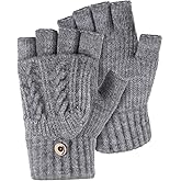 Vin Beauty Womens Fingerless Gloves Winter Fingerless Gloves for Men Women, Winter Half Finger Warm Stretch Knitted for Texting Typing Driving Working