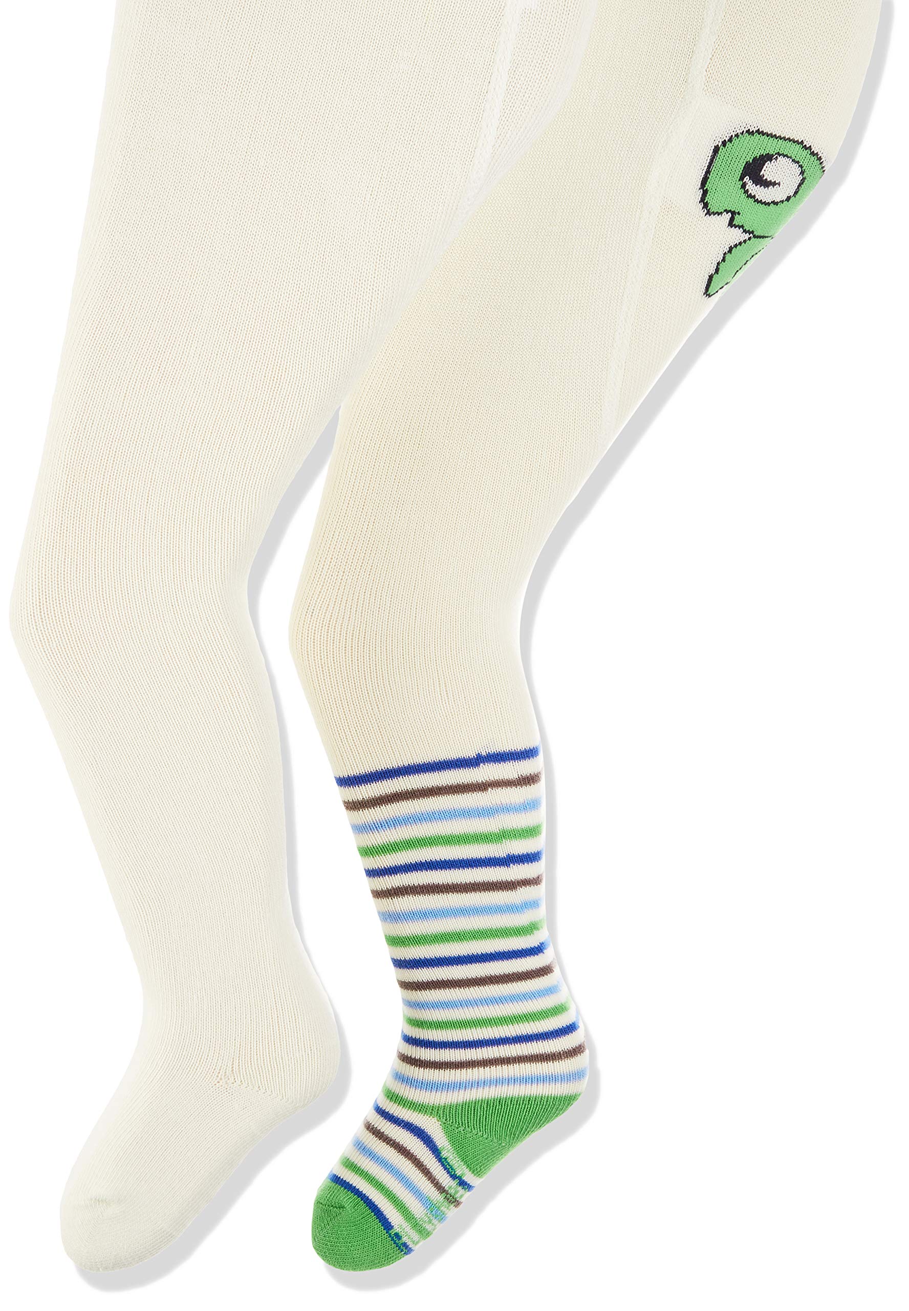 Playshoes Unisex Baby Turtle Tights, Pack of 2 498898, 900 - White, 62-68