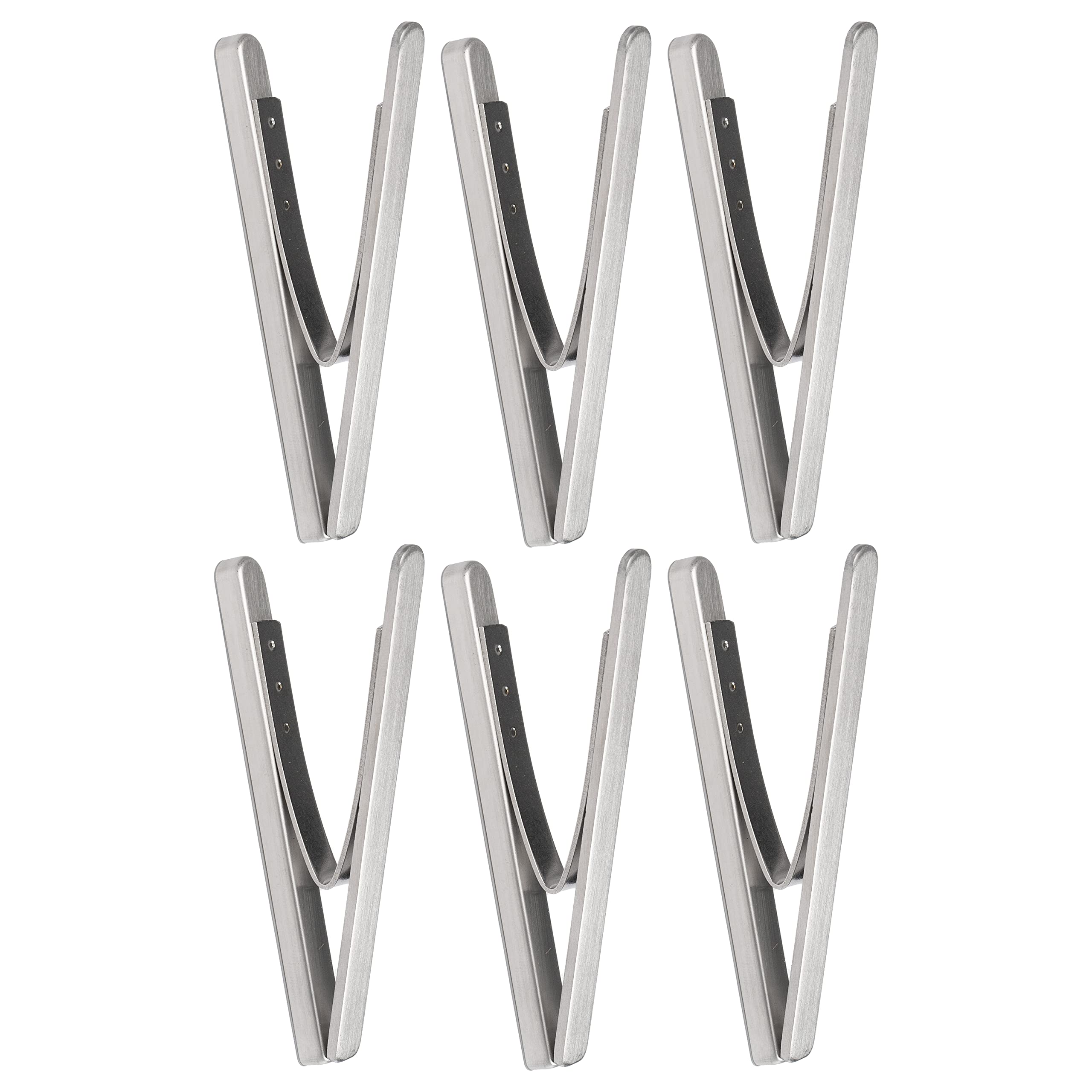 IKEA KUNGSFORS Magnetic Clips (For Kitchen Rail), Stainless Finish, 80x7mm - Set of 6
