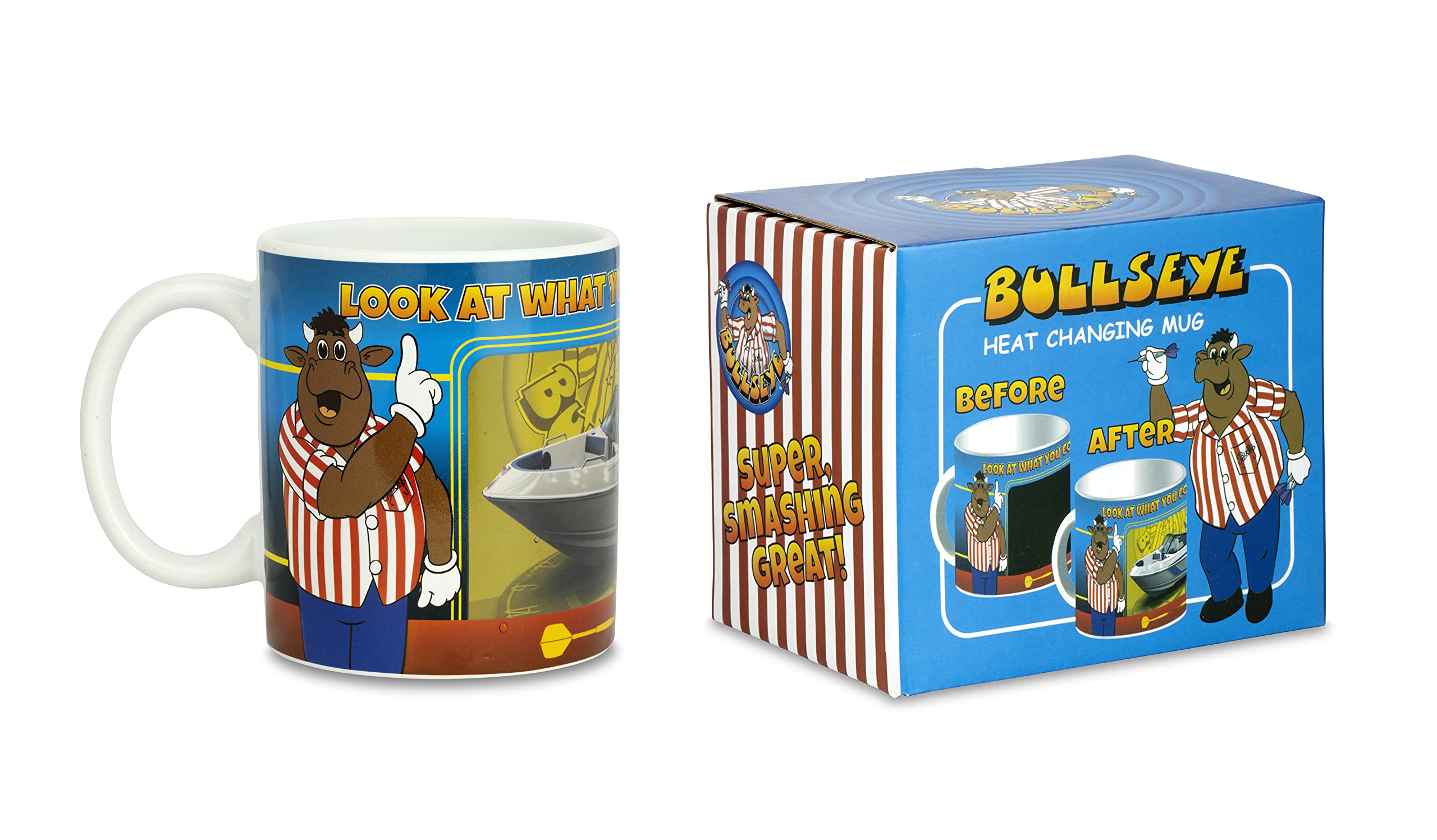 xpressions Bullseye TV Darts Show Official Bully Heat Change Mug in Gift Box