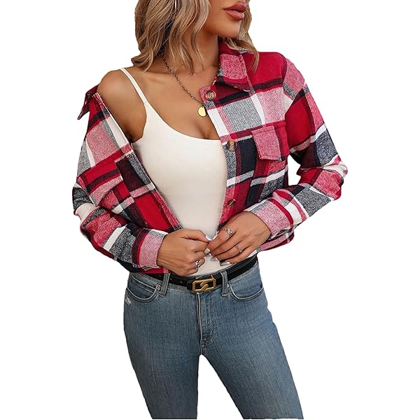 Chaqueta Con Capucha Para Hombre, Con Estampado A Cuadros, Con Solapa, Con Botones, Bolsillo Y Manga Larga, Chaqueta De Retazos, Abrigo Grueso, Vino-h