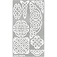Aleks Melnyk No.37.2 Metal Journal Stencil, Pyrography Celtic Patterns, Celtic Knot, Viking Stencil, Wood Burning Template, Wood Carving Template, Bullet Journaling