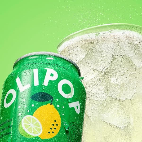 OLIPOP PREBIOTIC SODA POP, LEMON LIME, PANTRY PACK PACKED WITH PREBIOTICS, FIBER, AND BOTANICALS, GLUTEN FREE, GMO FREE, 12OZ (12-CANS)