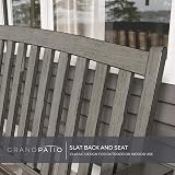 Grand patio Outdoor Bench Aluminum Steel Frame 300kg Capacity Gray view 4