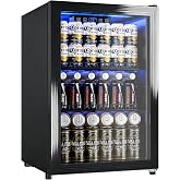Beverage Refrigerator, 2.47 Cu.Ft Mini Fridge Beverage Cooler | Glass Door, 35&ndash;65&deg;F Digital Temperature Display, Adjustable Shelves, Beverage Fridge for Soda, Beer &amp; Wine