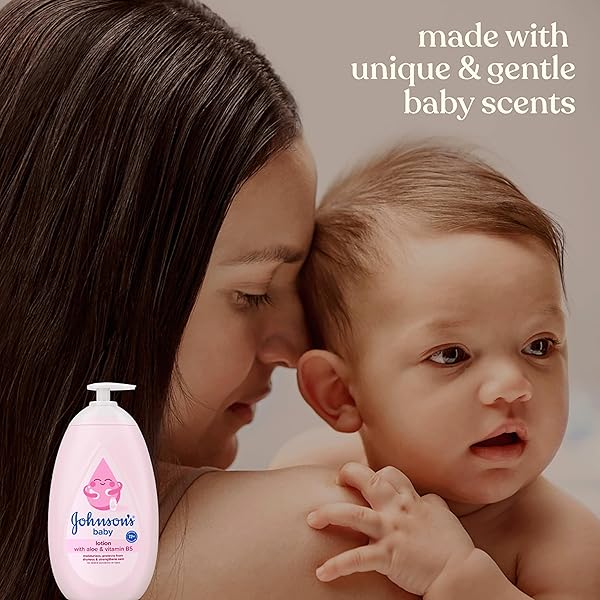 JOHNSON’S BABY LOTION WITH COCONUT OIL, ALOE VERA & VITAMIN B5, 72 HR HYDRATION, SKIN MOISTURIZER, HYPOALLERGENIC, SAFE FOR NEWBORN, PROTECTS FROM DRYNESS &; STRENGTHENS SKIN, 27.1 FL. OZ