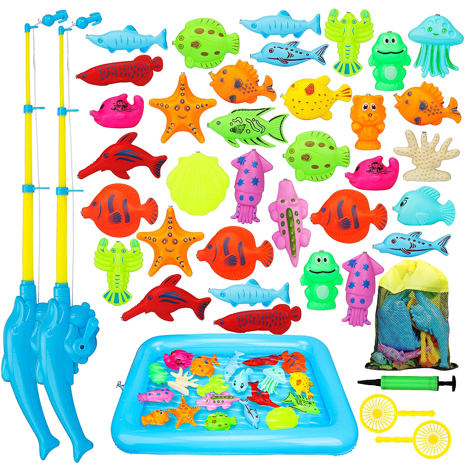 Photo 1 of TOY Life 2-Player Magnetic Fishing Game for Kids 3-5 with Toddler Fishing Poles,Bath Toys for Kids Ages 4-8,Magnetic Poles Game are Designed for Little Hands