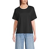 Lands' End Women's Oversized American-Grown Supima Cotton Short Sleeve Crew Neck T-Shirt
