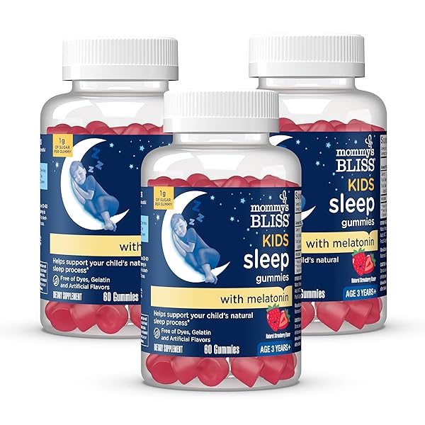 MOMMY’S BLISS KIDS SLEEP GUMMIES WITH MELATONIN, SUPPORT...