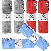 CYCLXY 6 Pcs Golf Bag Towels,16" X 16",Microfiber Waffle Pattern for Golf Bags Towel for Men Women,Fishing Essentials Gifts with Carabiner Clip,Dish Cloth,Kitchen Clean Towels