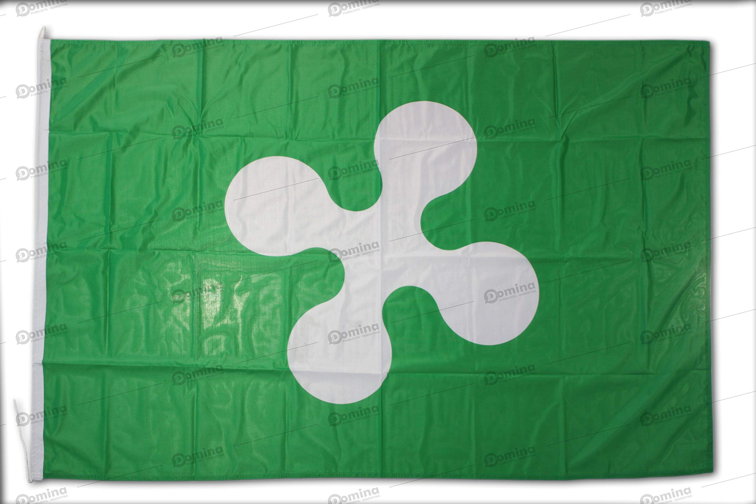 Lombardy flag 150x100 cm in windproof nautical fabric 115g/m2, flag lombarda 150x100 washable, flag 150x100 with carabiners or lanyard, double perimeter stitching and reinforcement webbing