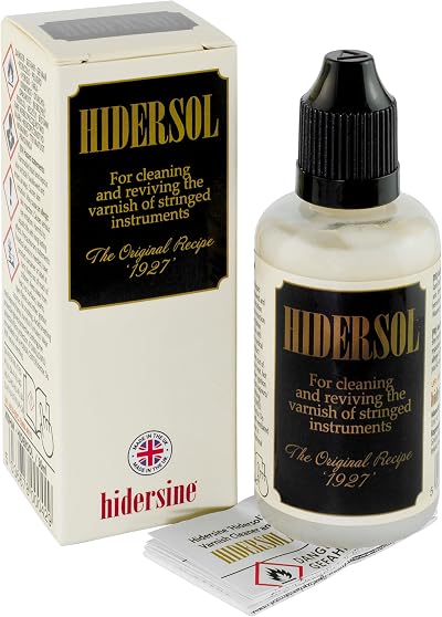 Hidersine Hidersol Varnish Cleaner and Polish for Violin Viola Cello Bass 50ml