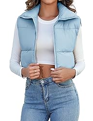 Kissonic Women's Padded Down Vest Puffer Stand