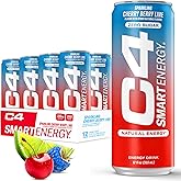 Cellucor C4 Smart Energy Drink - Sugar Free Performance Fuel & Nootropic Brain Booster, Coffee Substitute or Alternative | Cherry Berry Lime 12 Oz - 12 Pack