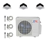 Tri 3 Zone Ductless Mini Split Ceiling Cassette Air
