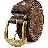 OZNDAS Genuine Leather Belt for Men Women Handmade Heavy-Duty Work Belt Leather Men's Belts | Jeans/Casual/Christmas Gifts