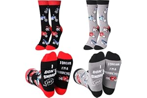Coume 2 Pairs Christmas Gifts Funny Motorcycle Socks for Men Motorcycle Lovers Accessories Gifts Novelty Socks for Father Friend Husband