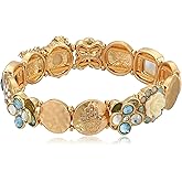Lonna & Lilly Women's Classics Gold-Tone and Green Stretch Bracelet