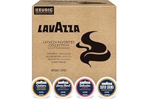 Lavazza Favorites Collection Variety Pack, Single Serve Keurig® K-Cup® Pods, Light and Medium Roast Coffees, 64-Count Box