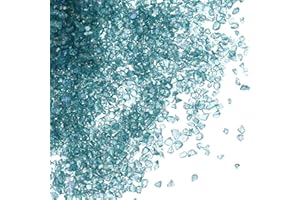 PATIKIL 100g Denim Blue Glass Glitters, 2-3mm Irregular Chunky Crushed Glass Stones for Nail Art DIY Craft Jewelry, Home Deco