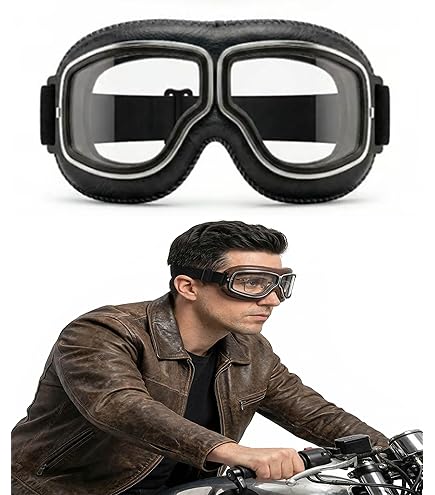 YMTSGEQ Foldable Retro Pilot Motorcycle Goggles