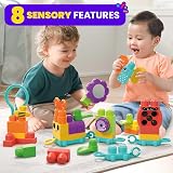 Mega Brands Mega Bloks Fisher-Price Sensory Caterpillar Train 30 Pieces HKN44 view 2