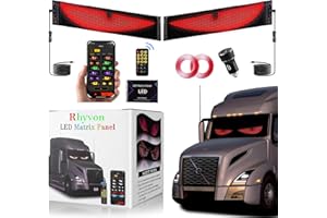 RHYVON 2PCS Devil Eyes Light for Cars，Led Eyes for Car Windshield，Programmable Led Sign，Controlled by a Remote Control and a Bluetooth APP，Suitable for Cars, SUVs & Trucks.
