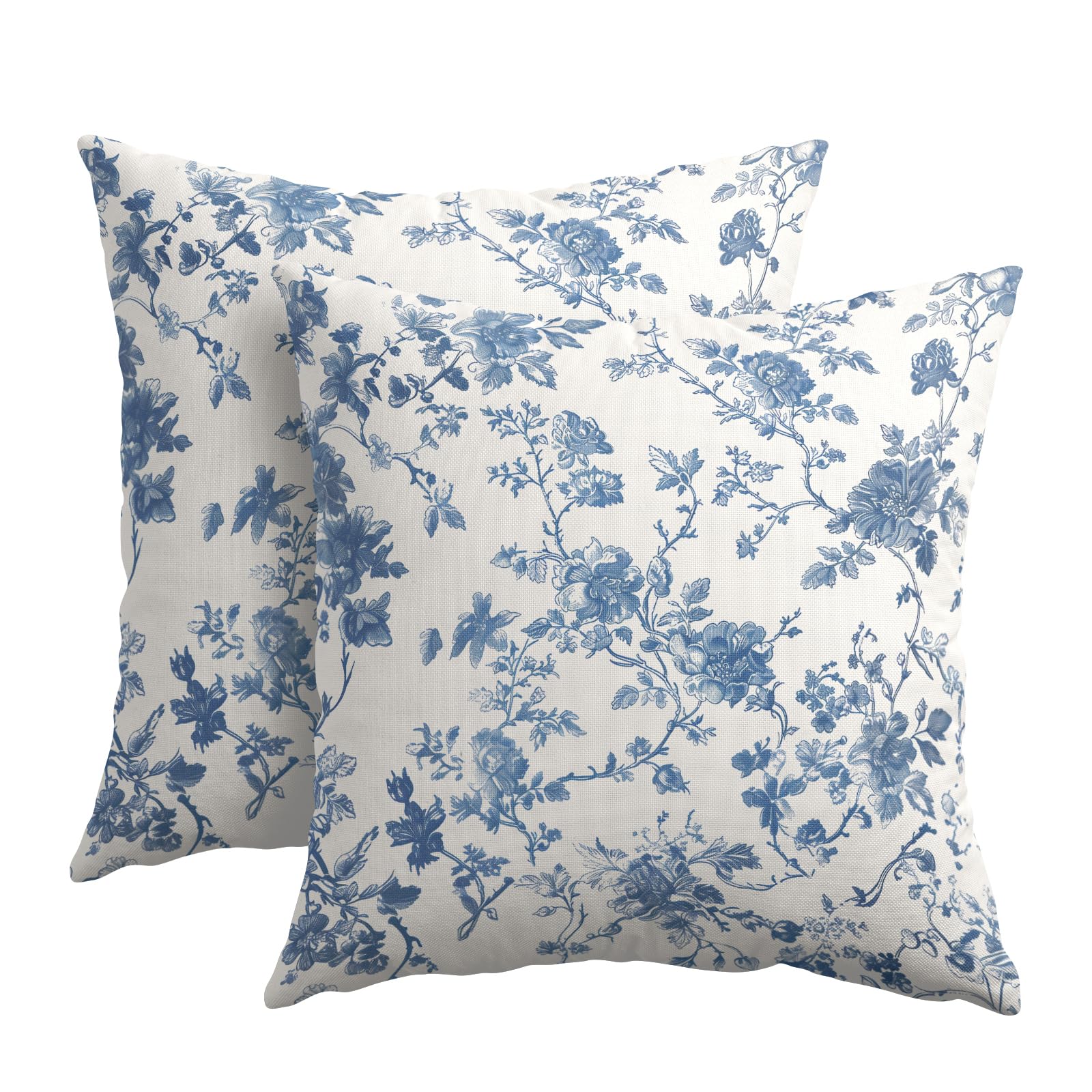Photo 1 of ***MISSING PARTS***
Kawani Blue Floral Pillow Covers 22x22 Inch Set of 2 Blue and Cream Chinoiserie Flower Outdoor Decorative Throw Pillows Vintage Rustic Toile Pillowcases Cushion Covers for Couch Home Decor